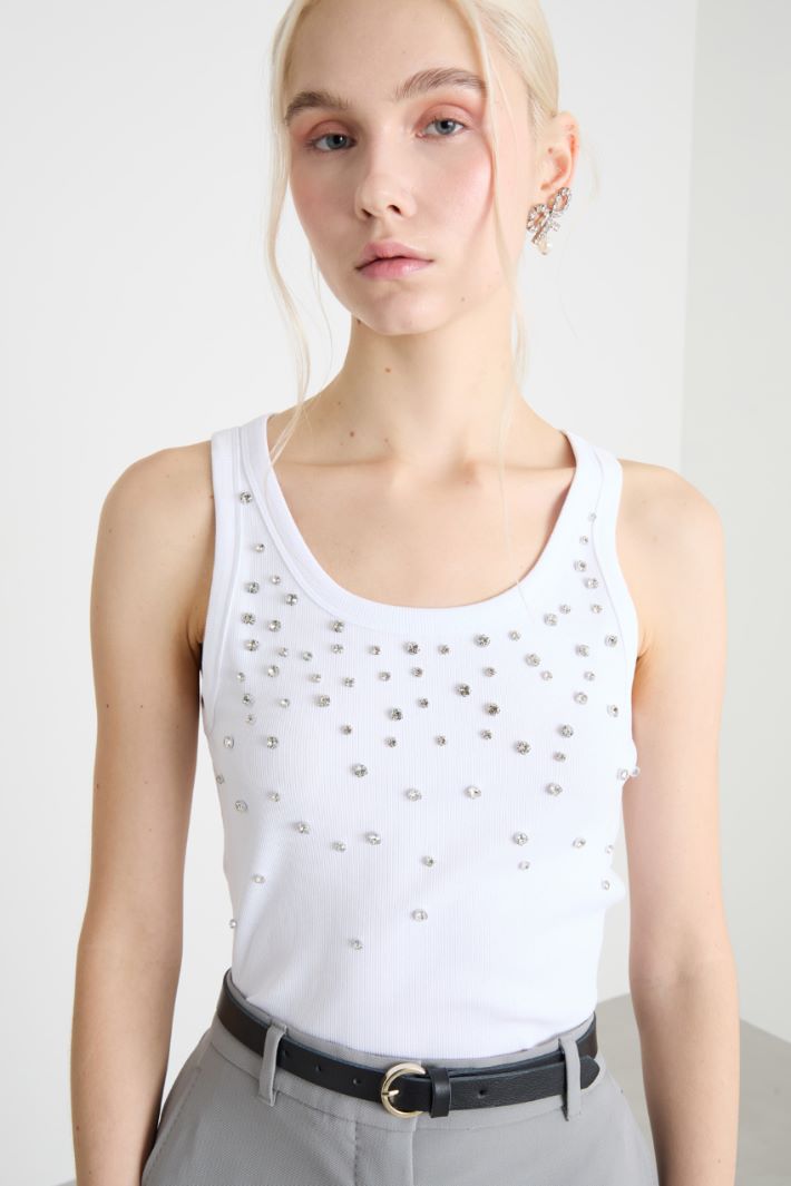 Crystal-embroidered top Intrend - 3