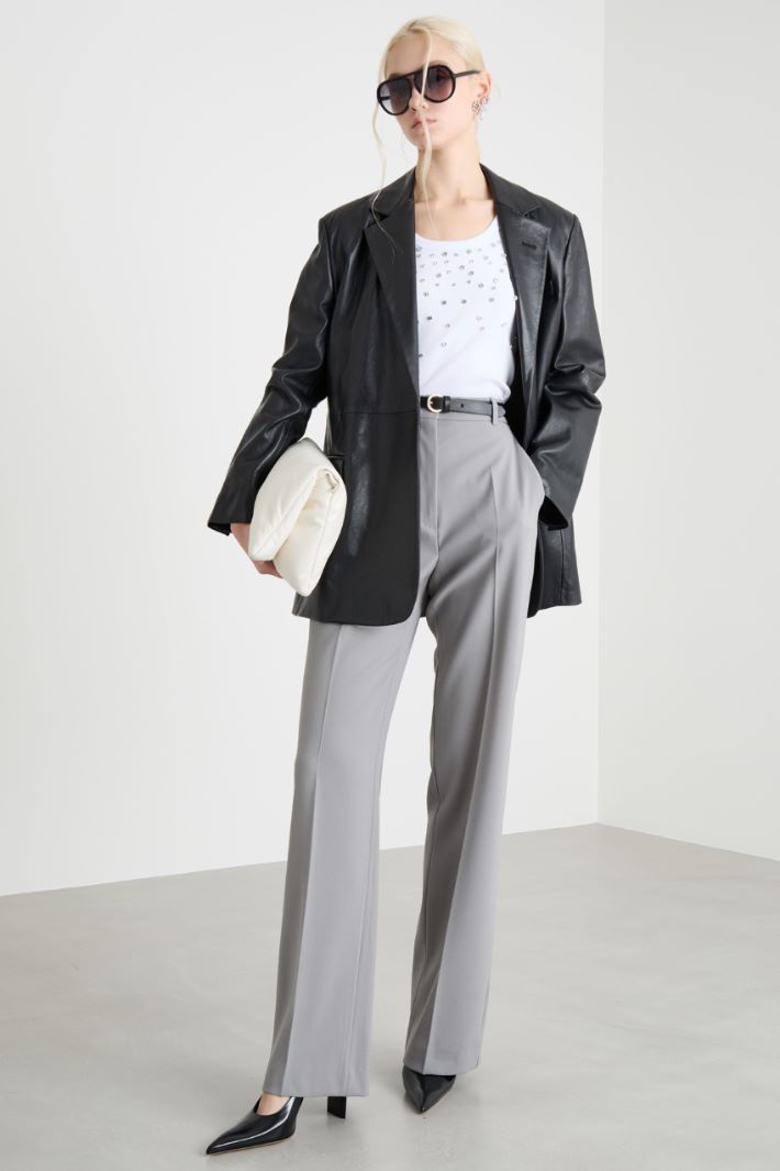 Crystal-embroidered top Intrend