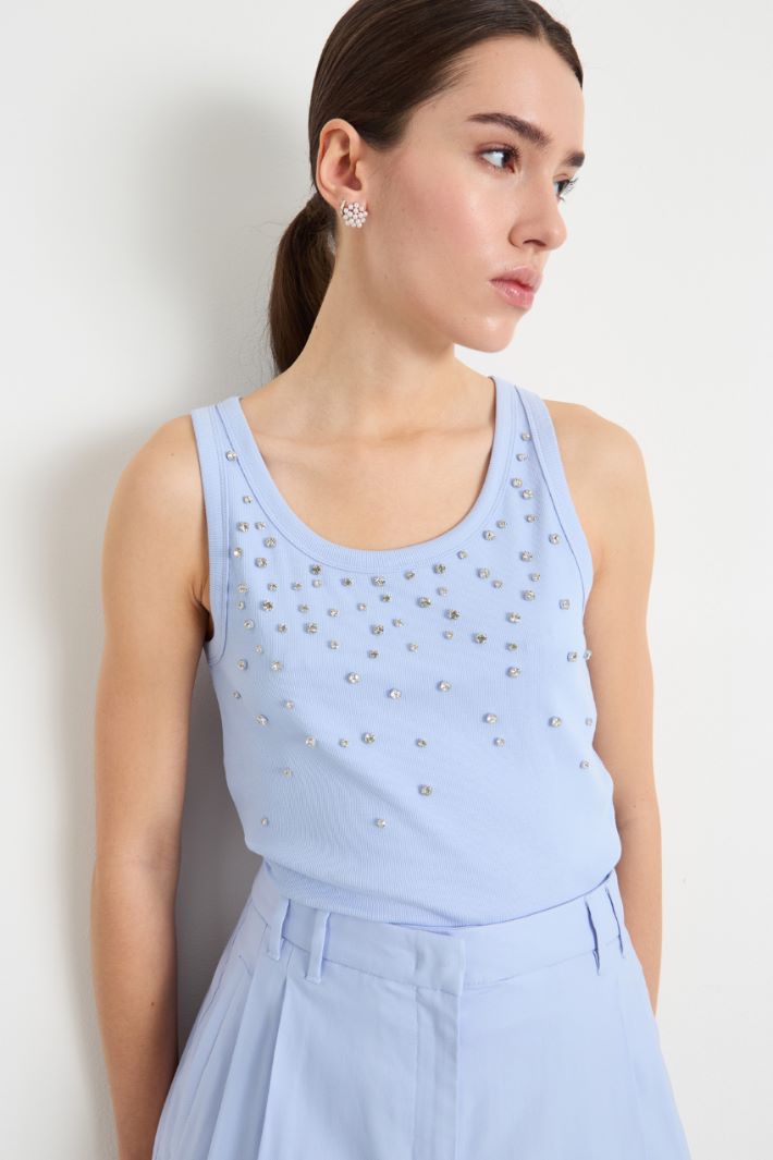 Crystal-embroidered top Intrend - 3