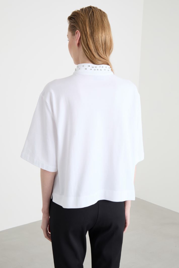 Polo con cristalli cabochon Intrend - 4