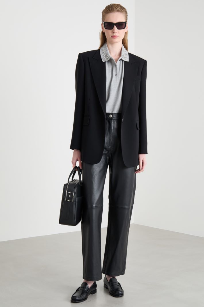 Polo con cristalli cabochon Intrend