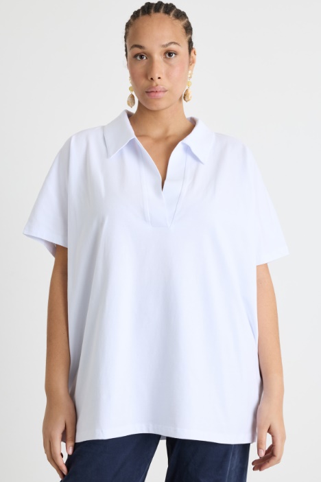 Kimono-Sleeve Polo Shirt Intrend