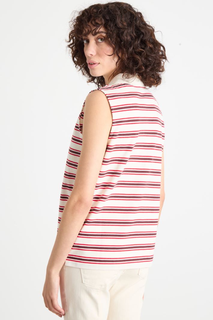 Polo smanicata a righe Intrend - 4