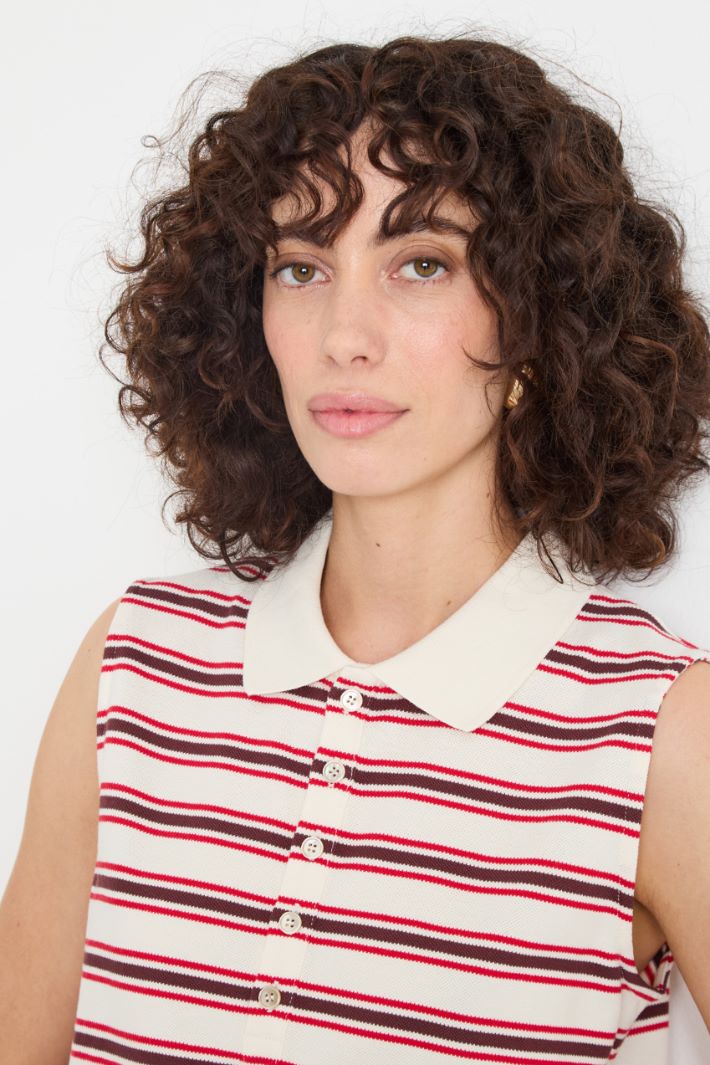 Polo smanicata a righe Intrend - 3