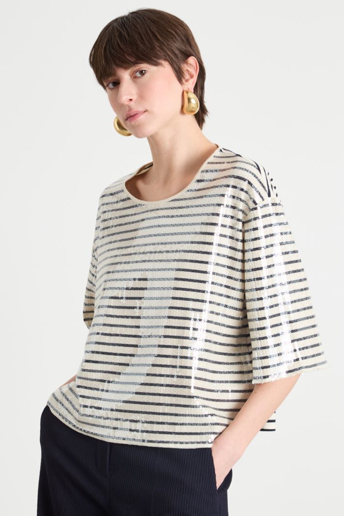 Sequin jersey T-shirt Intrend - 2