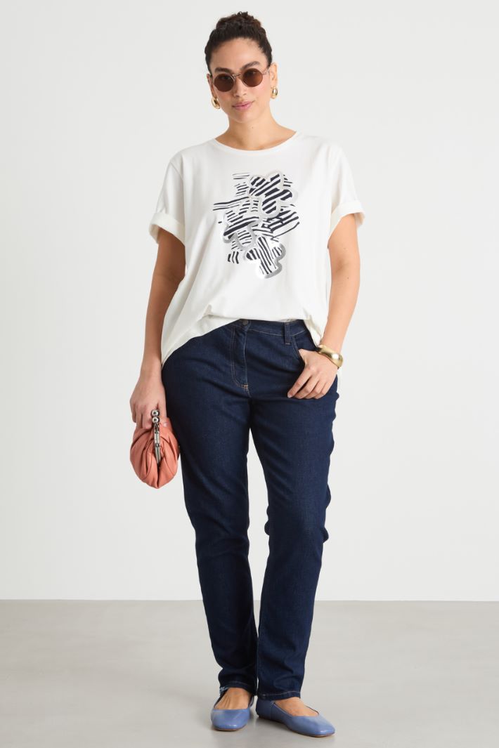 Longline jersey T-shirt Intrend