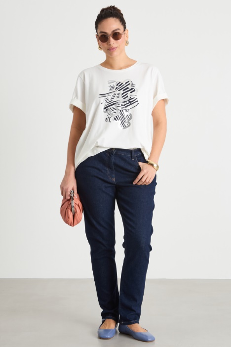 Longline jersey T-shirt Intrend