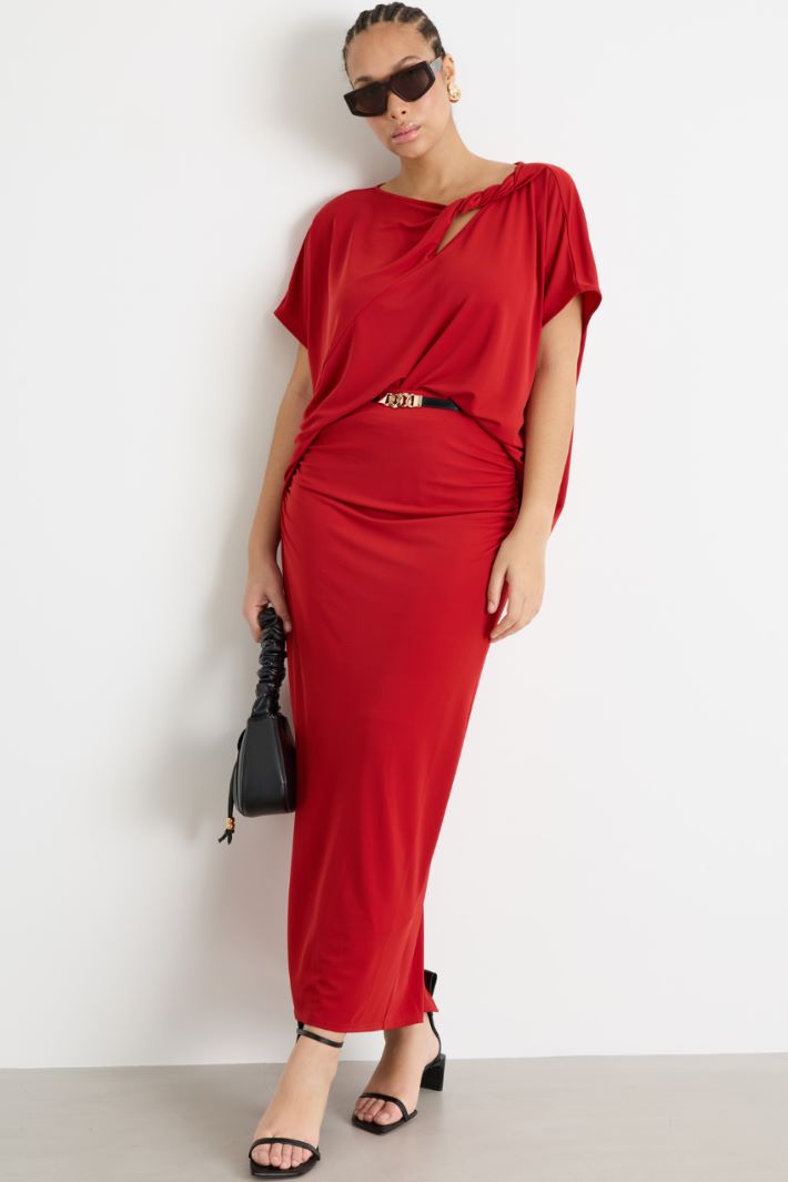 Jersey T-shirt with twist detail Intrend