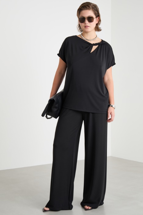 Jersey T-shirt with twist detail Intrend