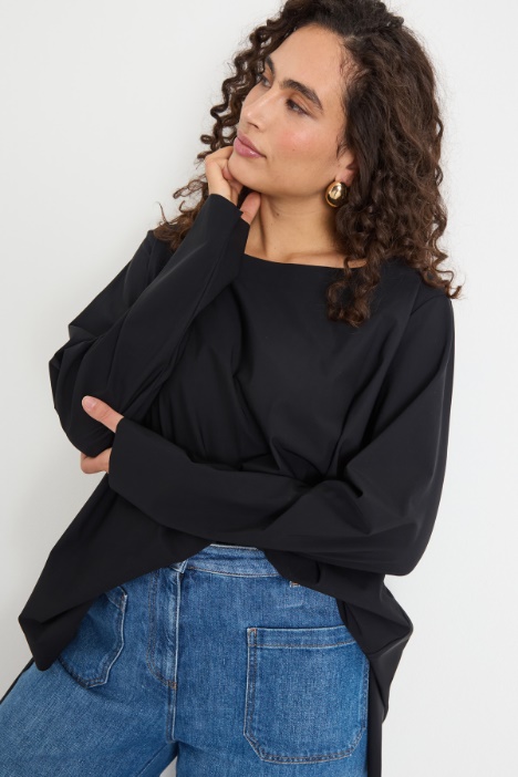 T-shirt in jersey a maniche lunghe