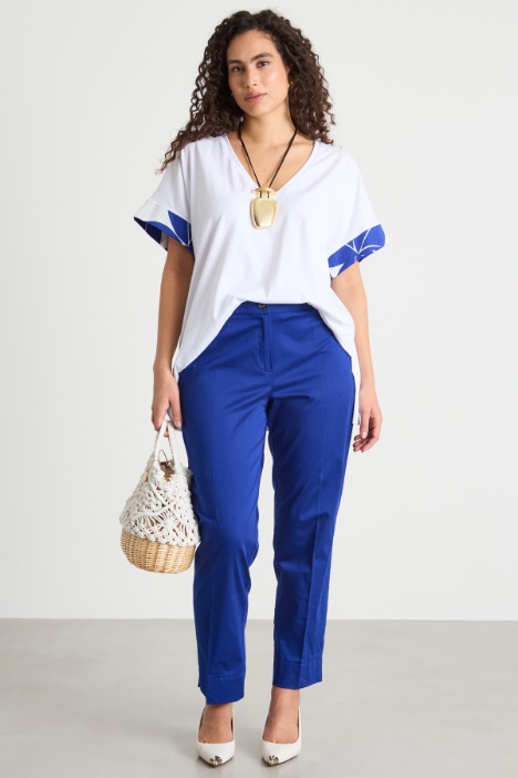 T-shirt with printed inserts Intrend