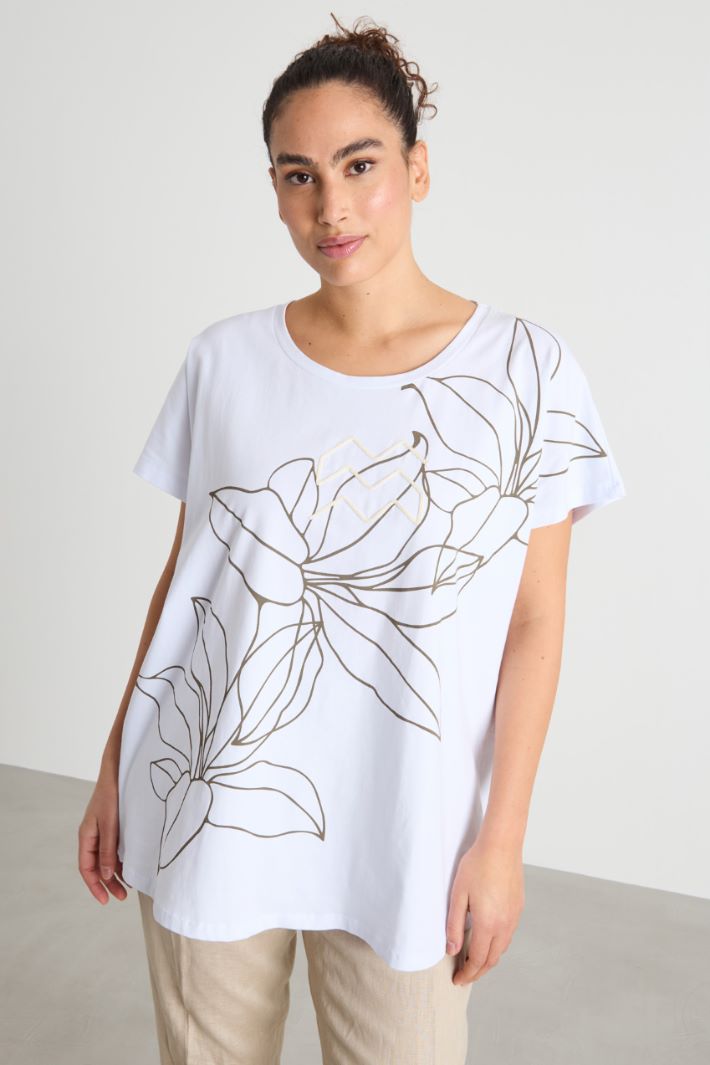 Loose-fit printed jersey T-shirt Intrend - 2