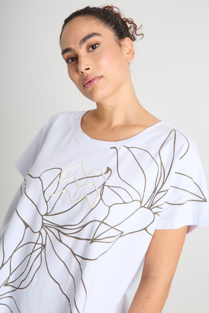 Loose-fit printed jersey T-shirt Intrend - 3