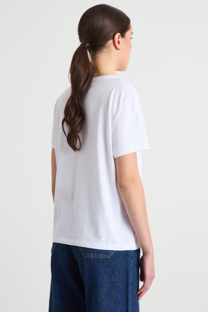 Embroidered Jersey T-shirt Intrend - 4