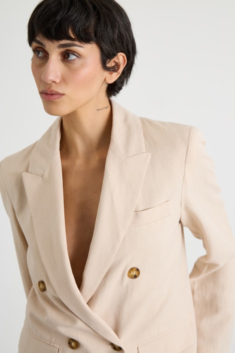 Blazer doppiopetto in twill