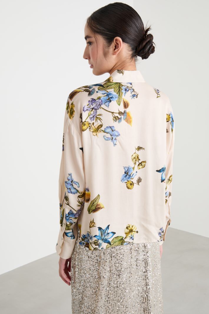 Printed twill blouse Intrend - 4