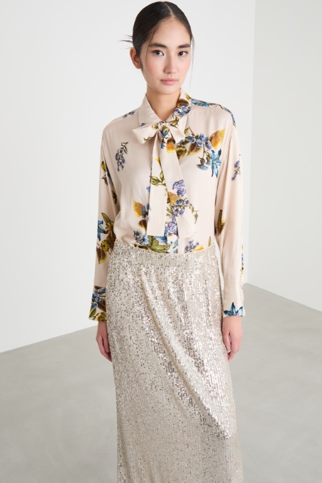Printed twill blouse Intrend
