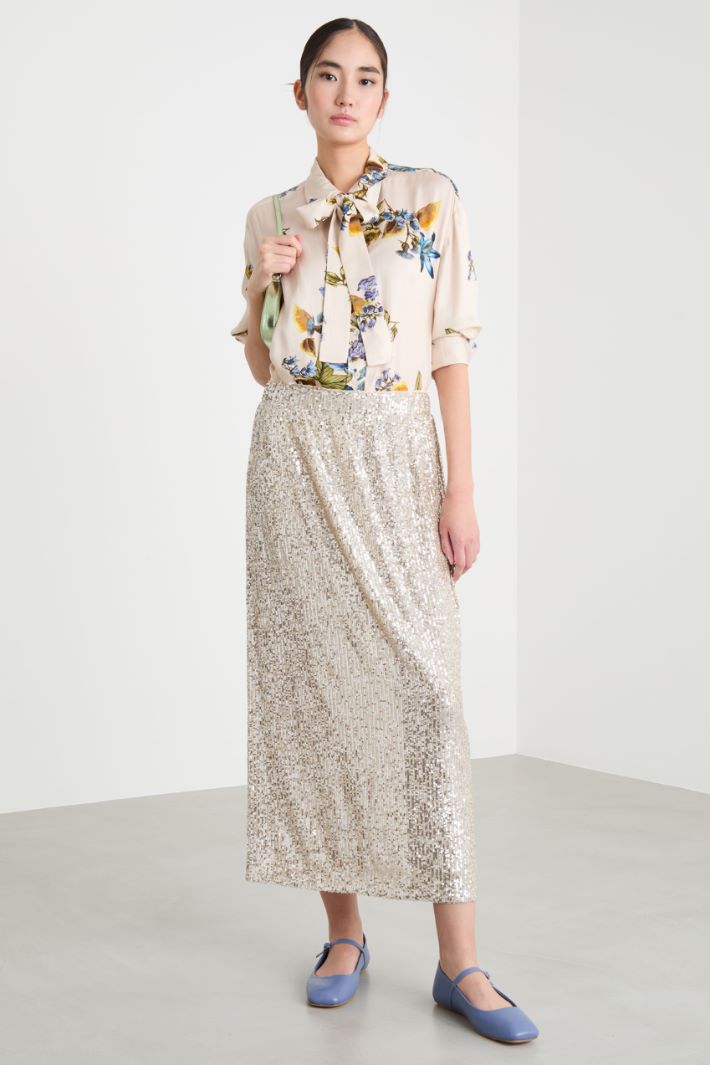 Printed twill blouse Intrend