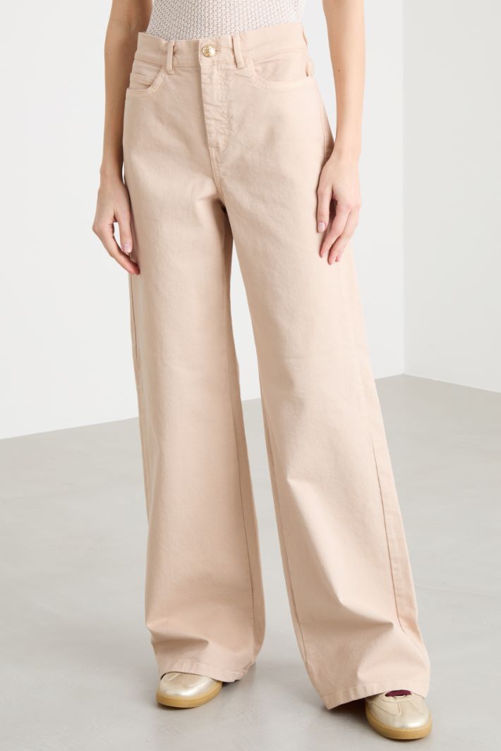Stretch Bull Palazzo Trousers Intrend - 2