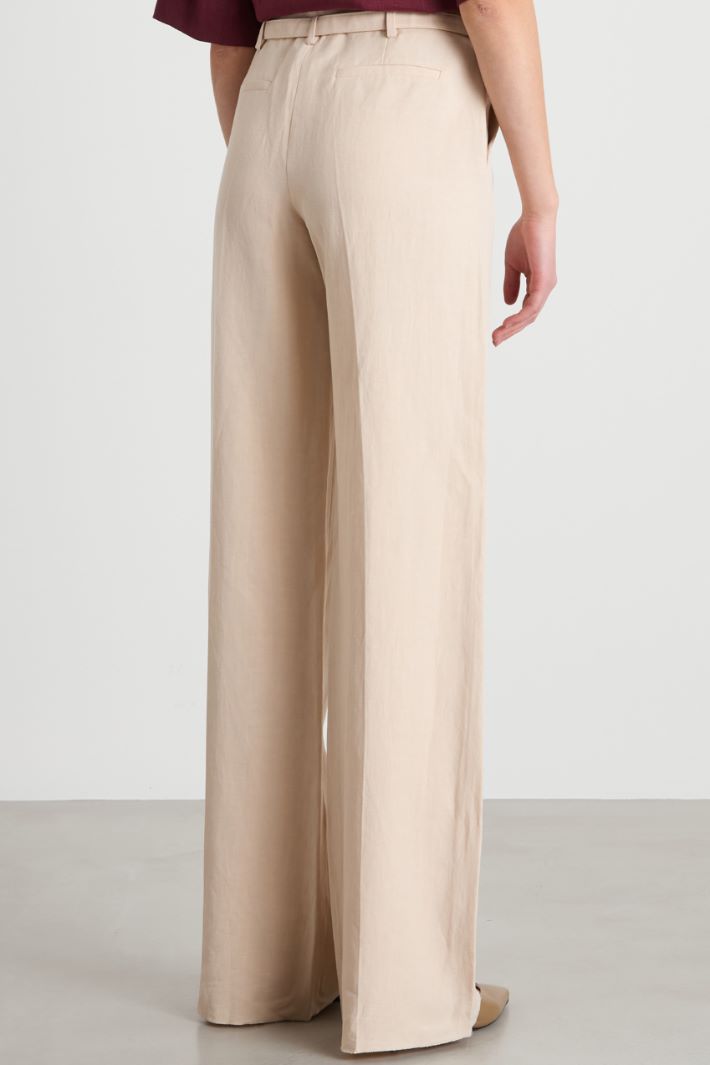 Wide-leg twill trousers Intrend - 4