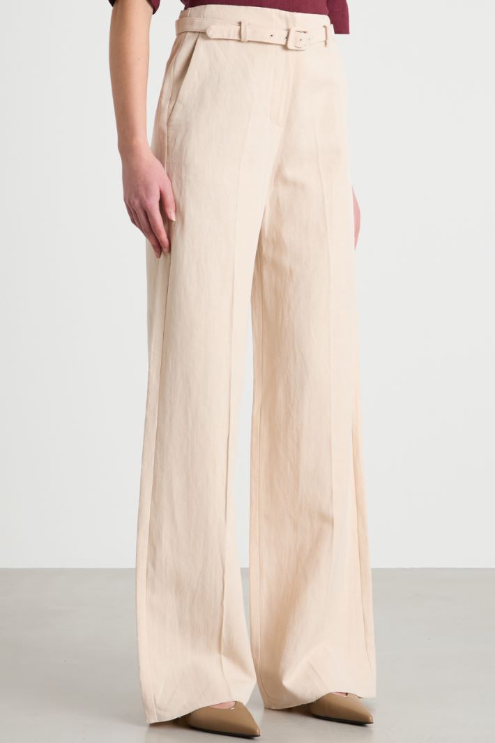 Wide-leg twill trousers Intrend - 2