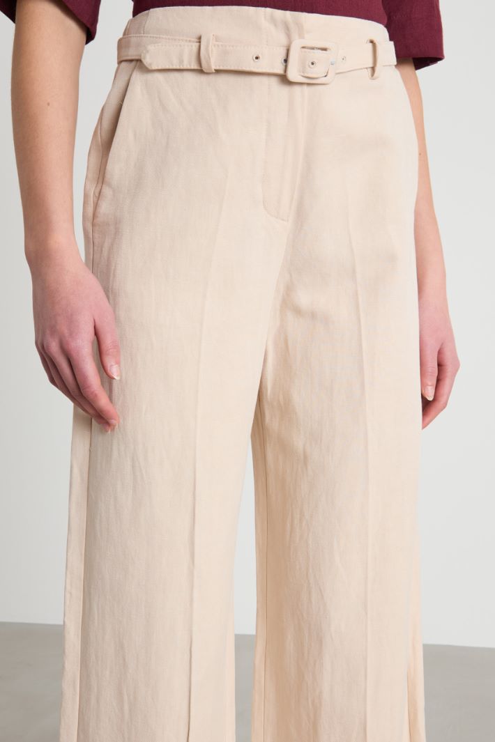 Wide-leg twill trousers Intrend - 3