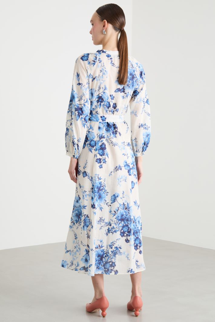 Floral Print Shirt Dress Intrend - 4