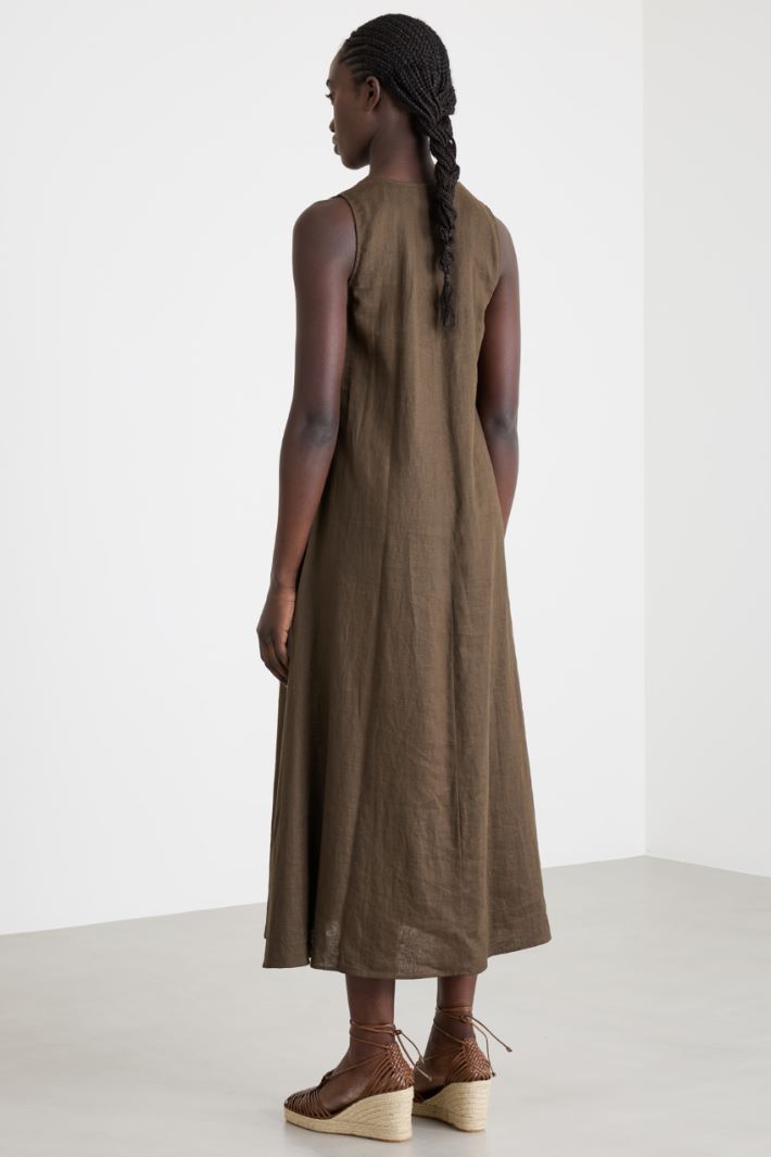 Belted Flared Dress Intrend - 4