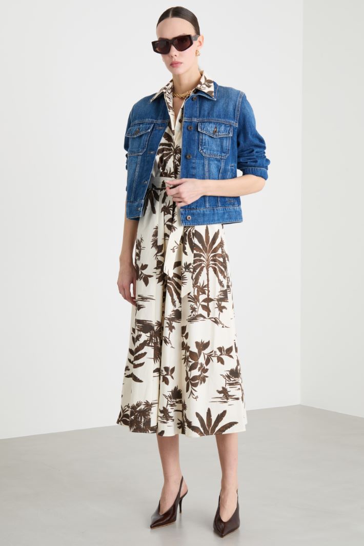 Stretch Poplin Shirt Dress Intrend