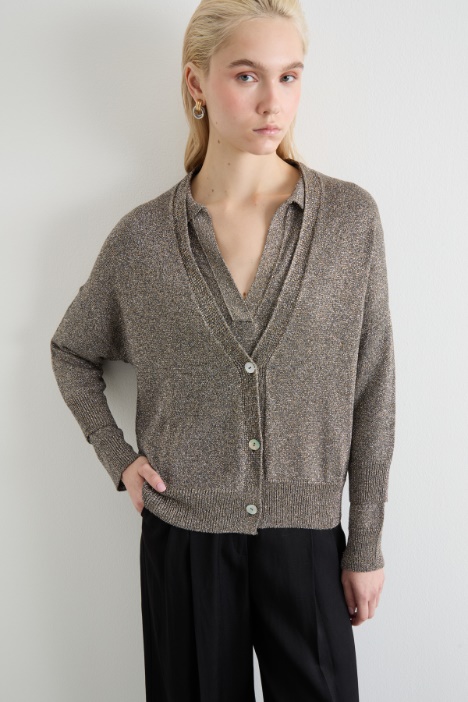 Cardigan con scollo a V