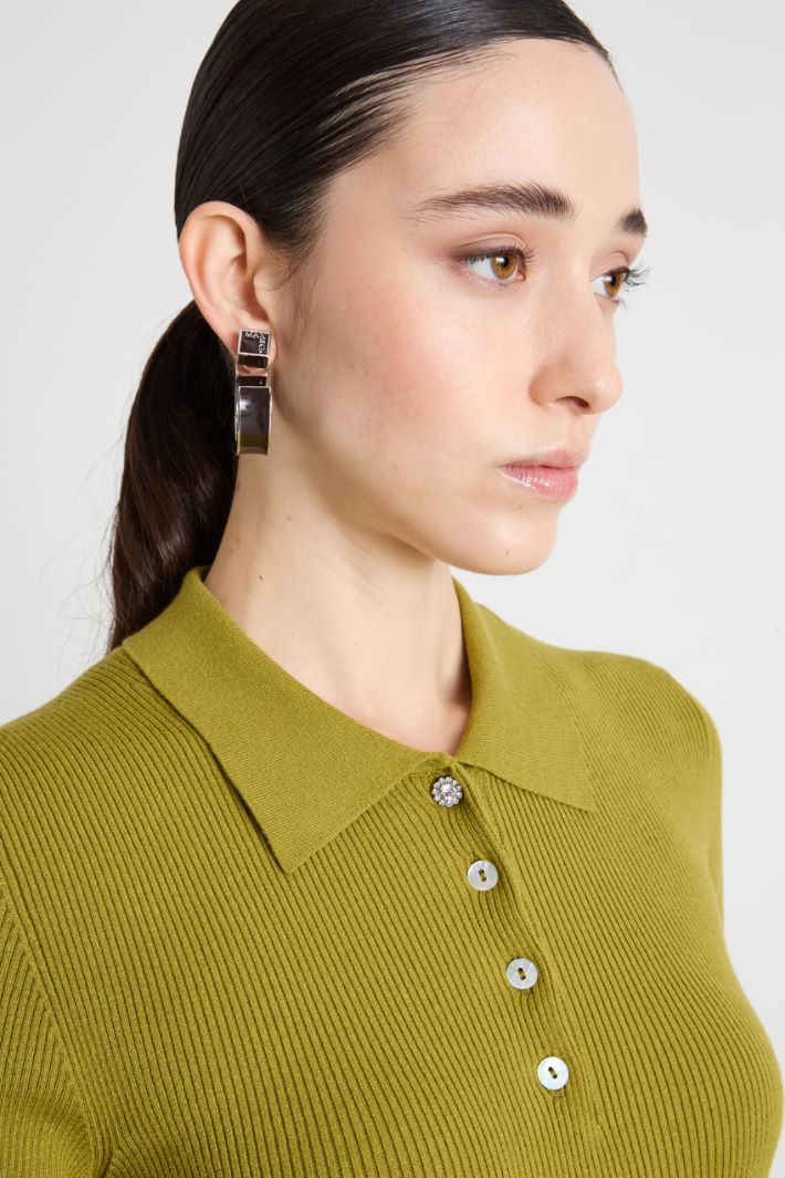 Knitted polo shirt Intrend - 3