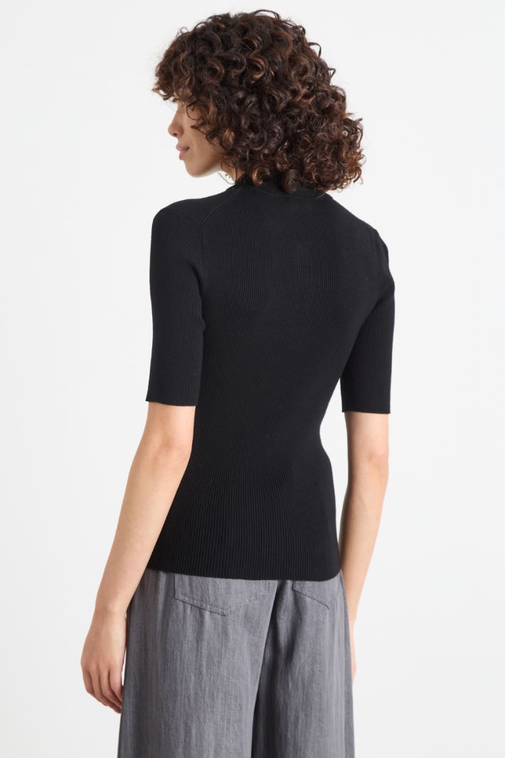 Knitted polo shirt Intrend - 4