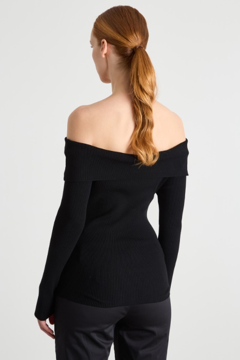 Jersey con escote Bardot