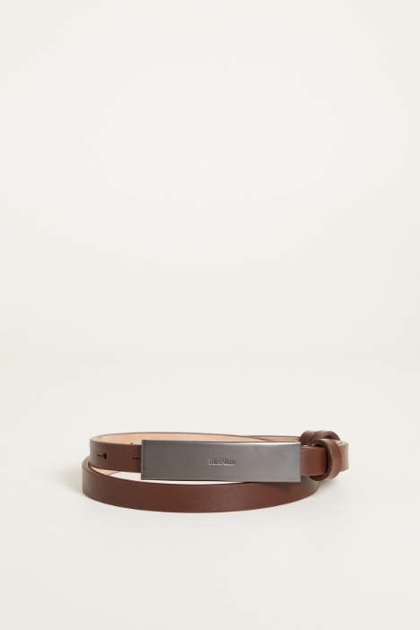 Cintura in pelle con placca Intrend