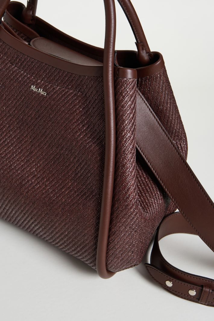 Borsa in tessuto effetto rafia Intrend - 4