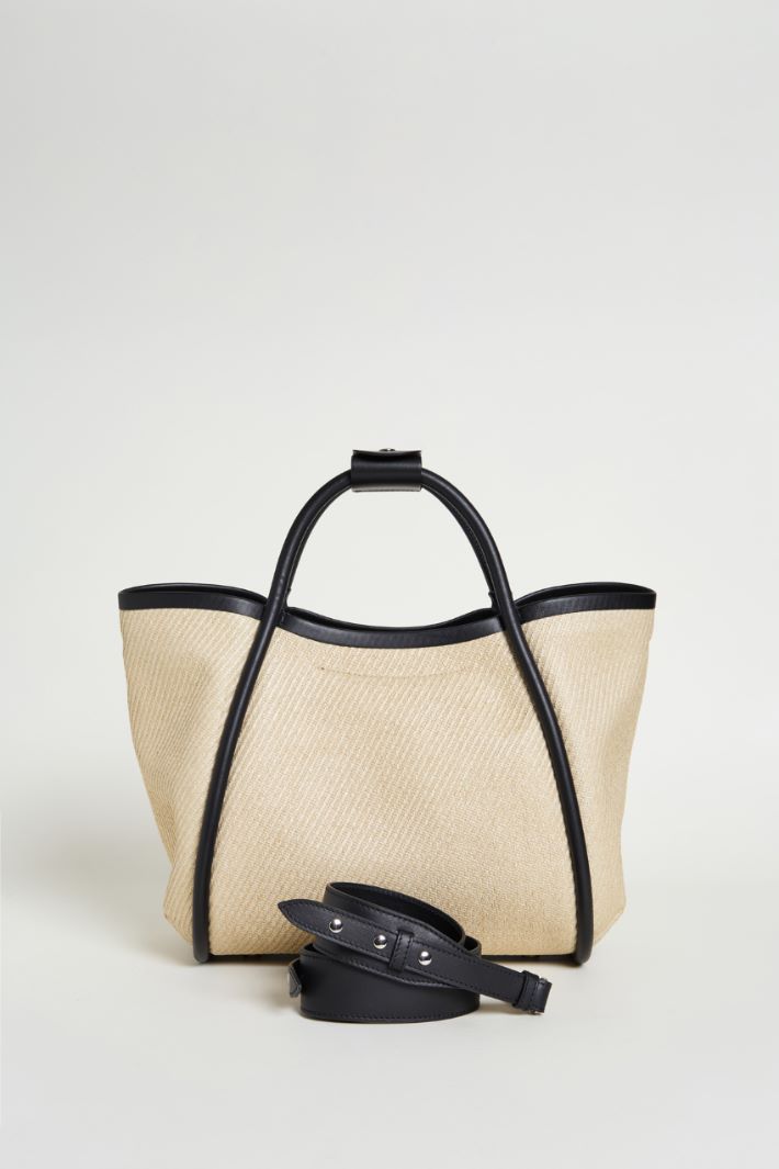 Borsa in tessuto effetto rafia Intrend - 3