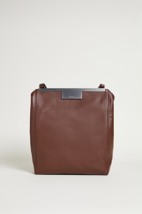 Bolso de hombro de piel natural