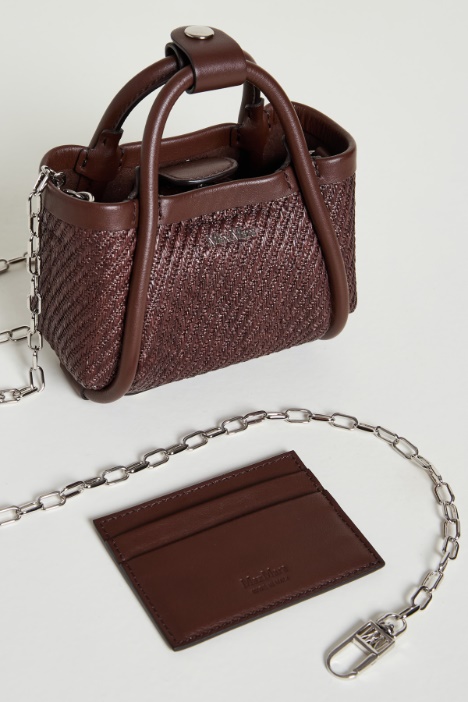 Borsa mini effetto rafia