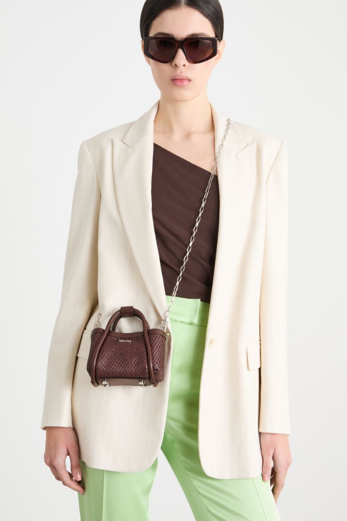 Raffia-effect mini bag Intrend - 5