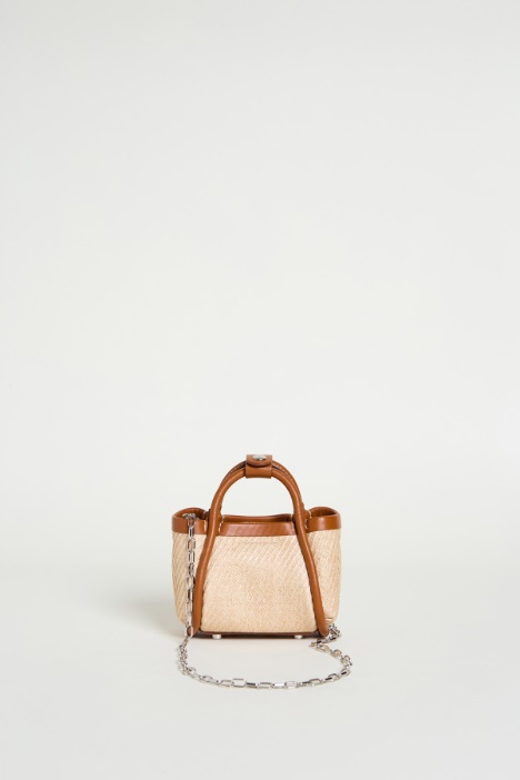 Borsa mini effetto rafia
