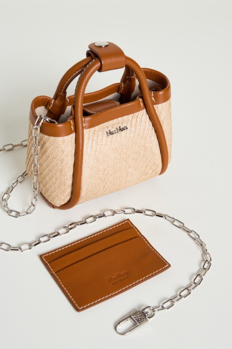 Borsa mini effetto rafia