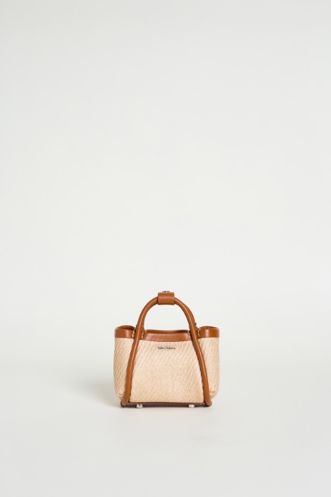 Raffia-effect mini bag Intrend
