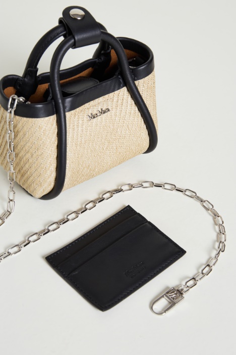 Borsa mini effetto rafia