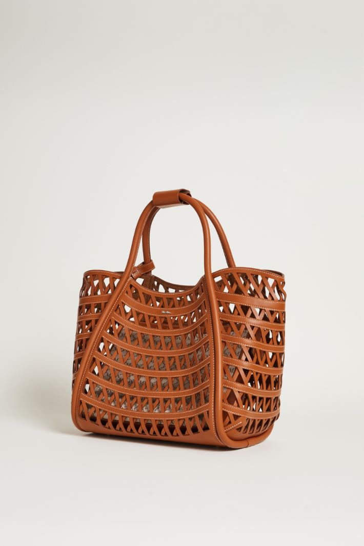 Woven leather bag Intrend - 2