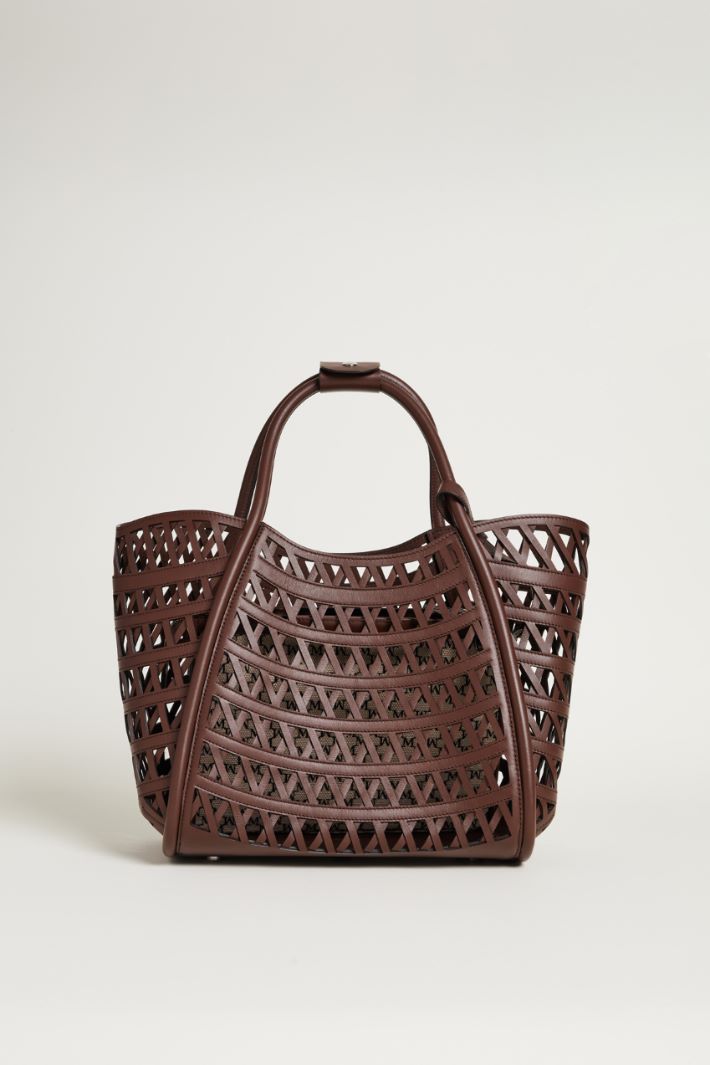 Woven leather bag Intrend - 3