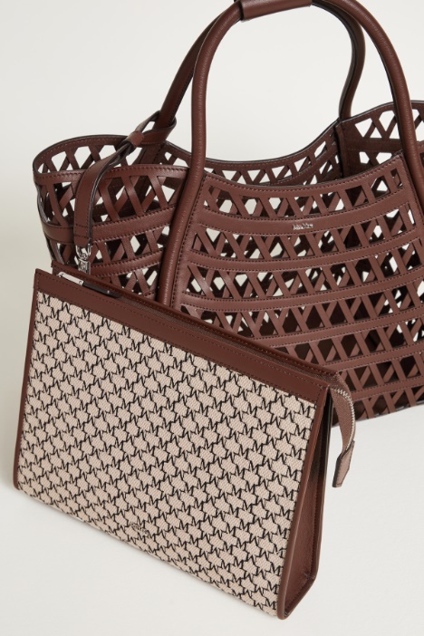 Bolso de piel trenzada