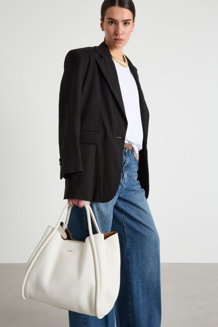 Borsa in pelle effetto bottalato Intrend - 5