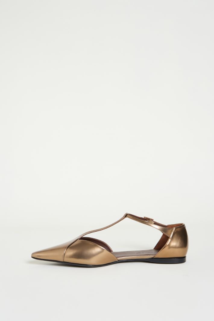 Laminated leather ballet flats Intrend - 3
