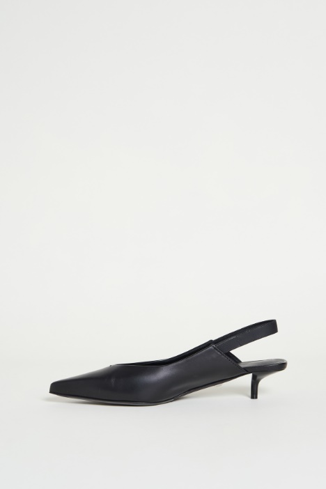 Slingback in pelle