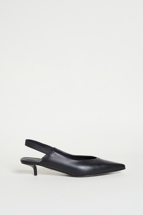 Leather slingbacks Intrend